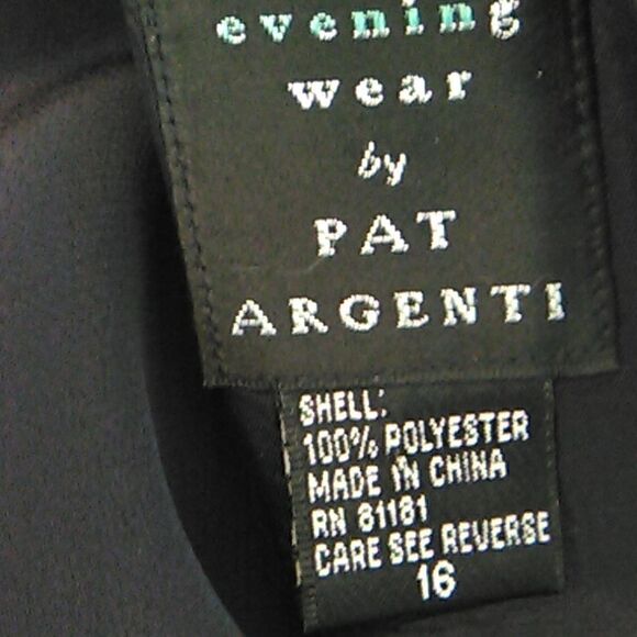 Pat Argenti Evening Wear Vintage Black Dress - Picture 7 of 9